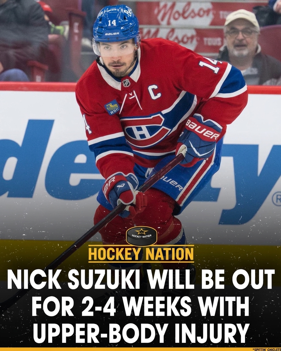 Suzuki Out 2-4 Weeks: Canadiens Lose Their Engine