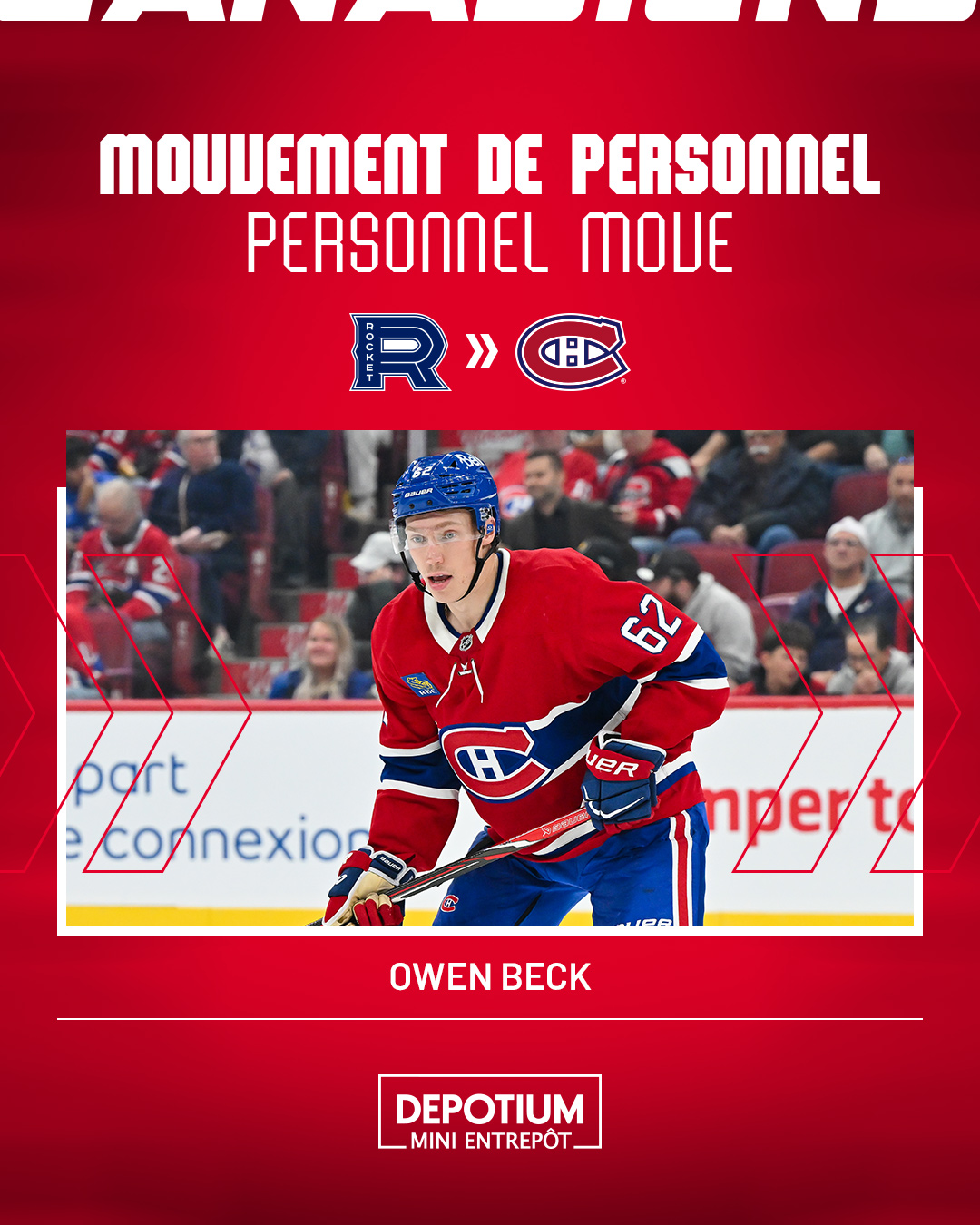 Canadiens Recall Owen Beck One Day After Sending Him Down