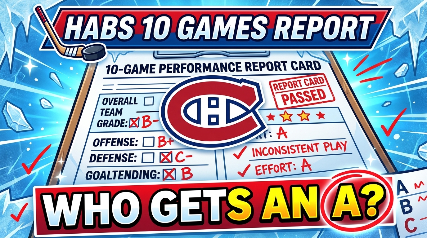 Canadiens 10-Game Report Card: Dominating Play, Penalty Problems